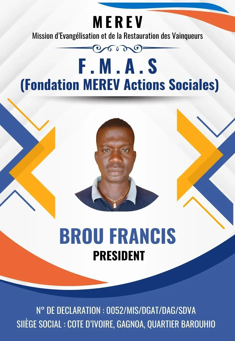 Affiche de présentation — Fondation MEREV Actions Sociales